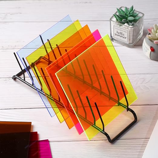 Geetery 30 Pcs Colored Acrylic Sheets, Plastic Boards - Image 4