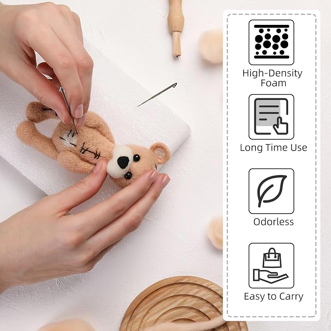 6Pcs Needle Felting Pads Pad Wool Felting Pin Cushion Flat Panel Felt Working - Image 5