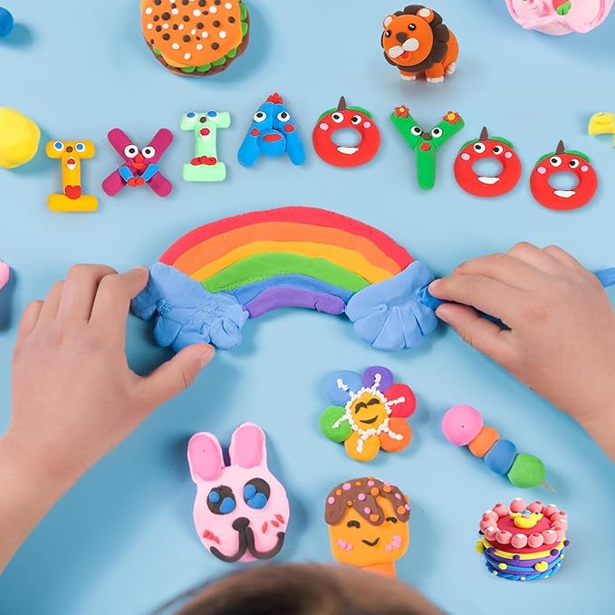 Ixiaoyoo Air Dry Clay, 64 Colors Foam Modeling Clay - Image 2