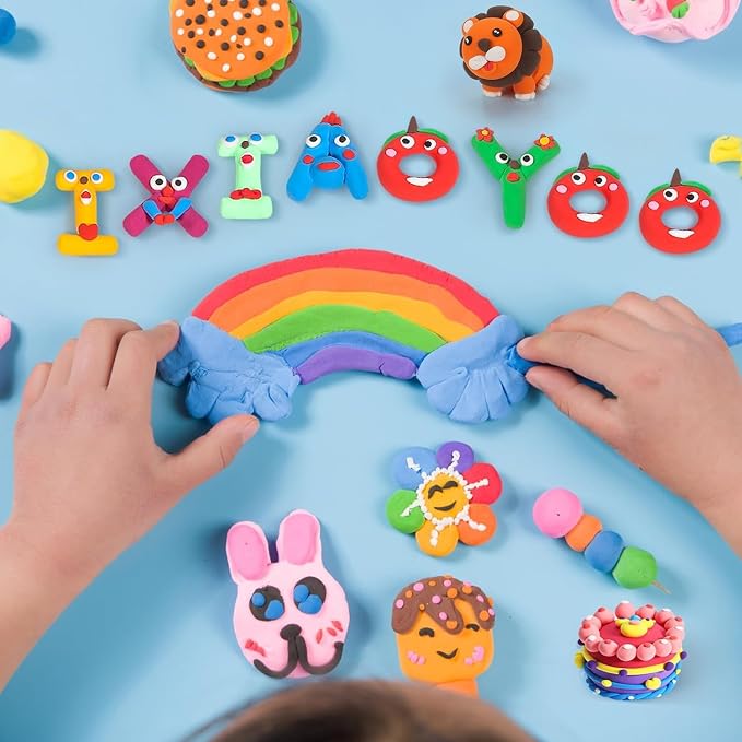 Ixiaoyoo Air Dry Clay, 78 Colors Foam Modeling Clay - Image 3