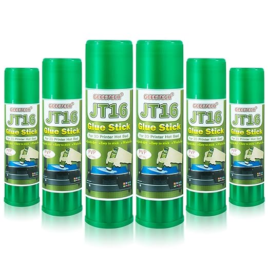3D Printer Glue Sticks 6-Pack, 1.27oz Each, Strong First Layer Adhesion by XZN