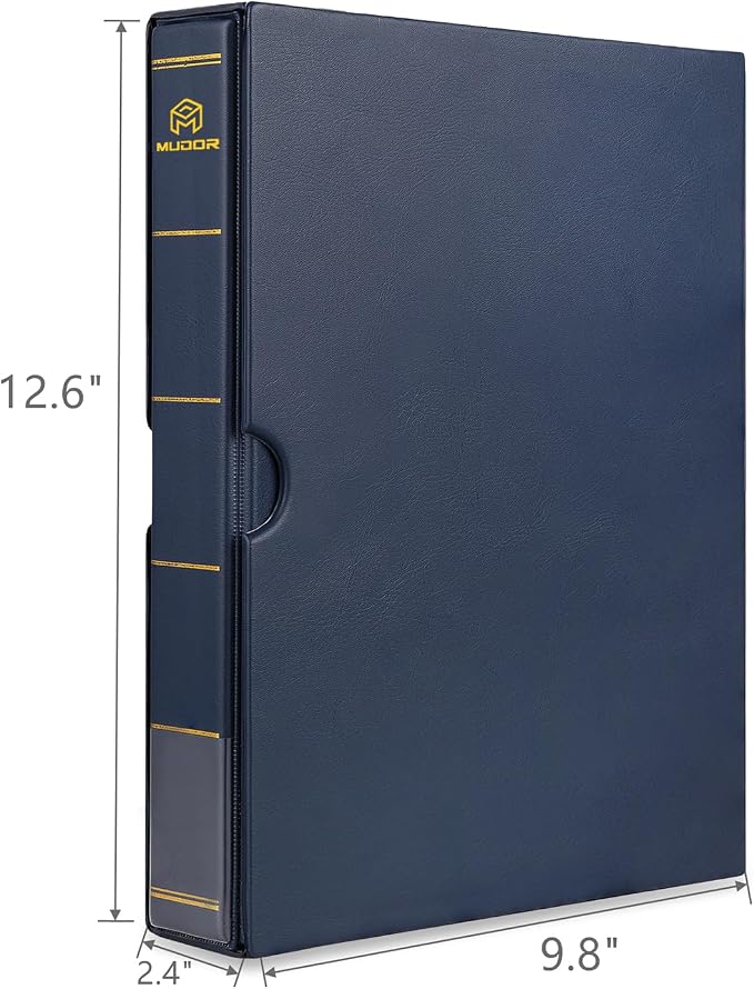 MUDOR Stamp Binder with Slipcase, Empty Stamp Collecting Albums, Stamp Stockbook - Image 4