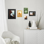 4x6 Picture Frame with Mat for 3.5x5, Wavy Edge Wooden Real Glass Photo Frame - Image 3