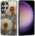 for Samsung Galaxy S25 Ultra Case, Dandelion Stained Glass Pattern Glossy 2 in by Teonvpu