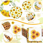 Pickmesh 400 Pcs Sunflower Party Supplies - Image 3