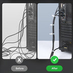 Reusable Zip Ties 12 Inch, Releasable Plastic Tie Wraps, Wire Ties Removable - Image 5