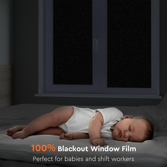 Kromapolis Blackout Window Privacy Film Total Light Blocking Room Darkening - Image 3