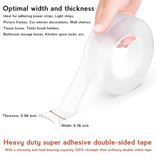 Double Sided Tape Heavy Duty, Nano Double Sided Adhesive Tape - Image 2