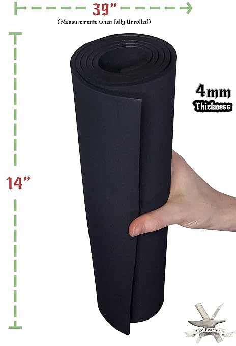 Shape Retention EVA Cosplay Foam 4mm 14x39 inch Black or White High Density EVA - Image 4