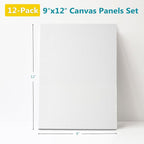 KEFF 12-Pack Bulk Canvas Boards, 9x12 Canvas - Image 2