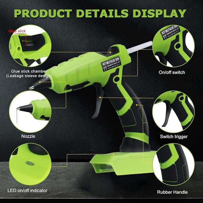 Cordless Hot Glue Gun for Black+Decker, Suitable for Black+Decker 20V MAX - Image 5