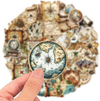 PRSTINCOL 100Pcs Vintage Sticker Pack, Cute Map Design Scrapbook Supplies - Image 5