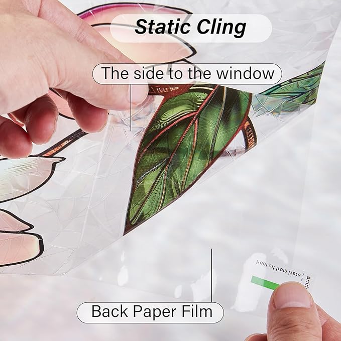Ranzdn Window Privacy Film, Stained Glass, Static Cling, 23.6" x 157.4" | No - Image 6