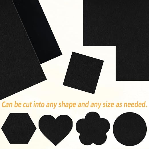 8 Pack Self Adhesive Felt Sheets, 8.27"x11.8" Black Sticky Back Felt Fabric - Image 3