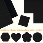 8 Pack Self Adhesive Felt Sheets, 8.27"x11.8" Black Sticky Back Felt Fabric - Image 3