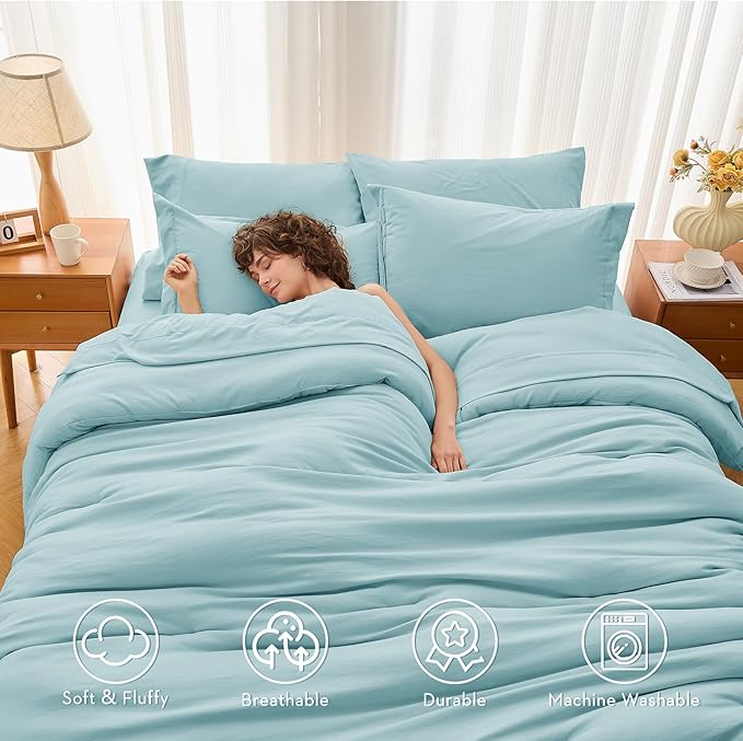 MUXHOMO 5 Pieces Twin XL Comforter Set, Soft Bed in a Bag Twin XL Size - Image 2