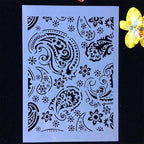 TIAMECH A4 Reusable Paisley Stencil - Image 4