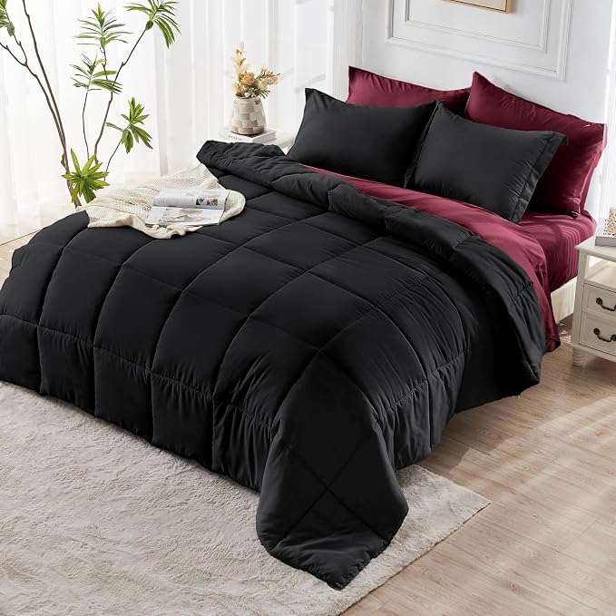 JOLLYVOGUE Twin Comforter Set, Ultra-Soft Bed in a Bag Twin Size 5 Pieces - Image 8
