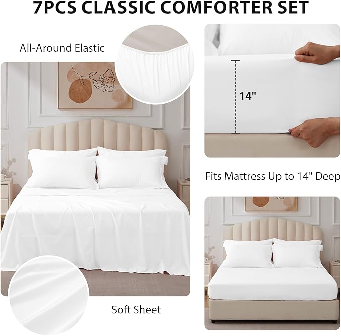 Twin Comforter Set White - Image 3