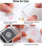 GLOBLELAND Calendar Label Theme Transparent Stamps Gridlines Clear Stamp Seals - Image 7