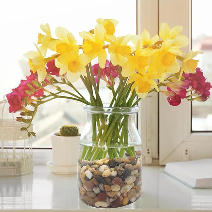 FANTIAN 2 Pounds Pebbles for Plants, 3/8 Inch Polished Pea Gravel. Decorative - Image 7