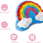 DBlosp Plush Craft Rainbow Pillow, Fabric by Number Art & Crafts, No Sewing - Image 2