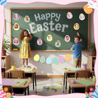Funrous 80 Pcs Easter Egg Cutouts Pastel Egg Shape Paper Cutouts Easter - Image 6