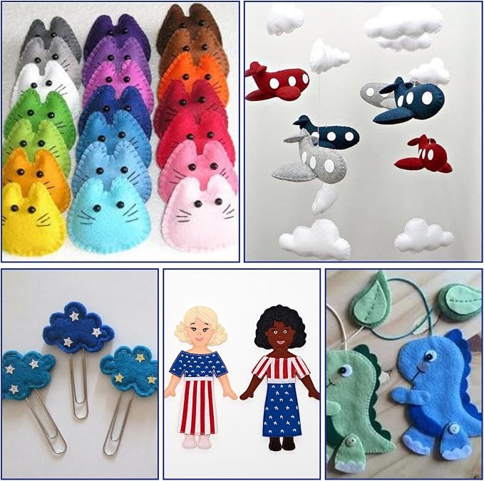 10Pcs Felt Sheets Fabric, for Halloween Christmas, for DIY and Sewing Projects - Image 6