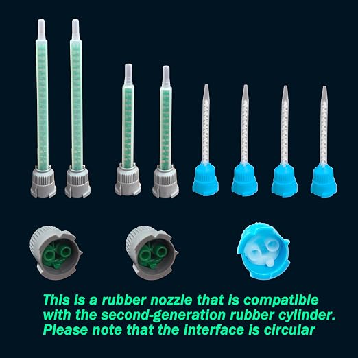 2 epoxy Resin Gun Barrels, 8 nozzles of 3 Different Specifications, - Image 5