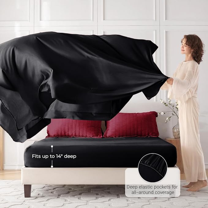 MUXHOMO 7 Pieces Full Comforter Set, Seersucker Bed in a Bag Full Size - Image 3