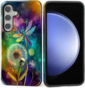 for Samsung Galaxy S25 Plus Case, Dragonfly Dandelion Colorful Pattern Glossy 2 by Teonvpu