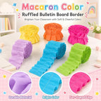 6 Rolls 40 Ft Ruffled Bulletin Board Borders Back to School Classroom Decor - Image 3