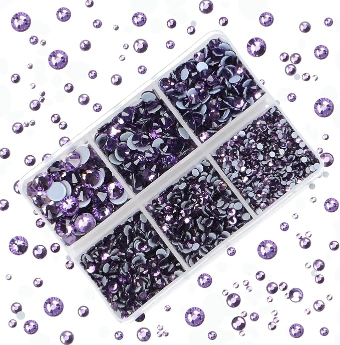 4000Pcs Mixed Size Hot Fix Round Crystals Gems Glass Stones Hotfix Flat Back - Image 5