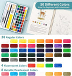 Watercolor Workbook Animals, Water Coloring Book, 12 Different Patterns of - Image 6