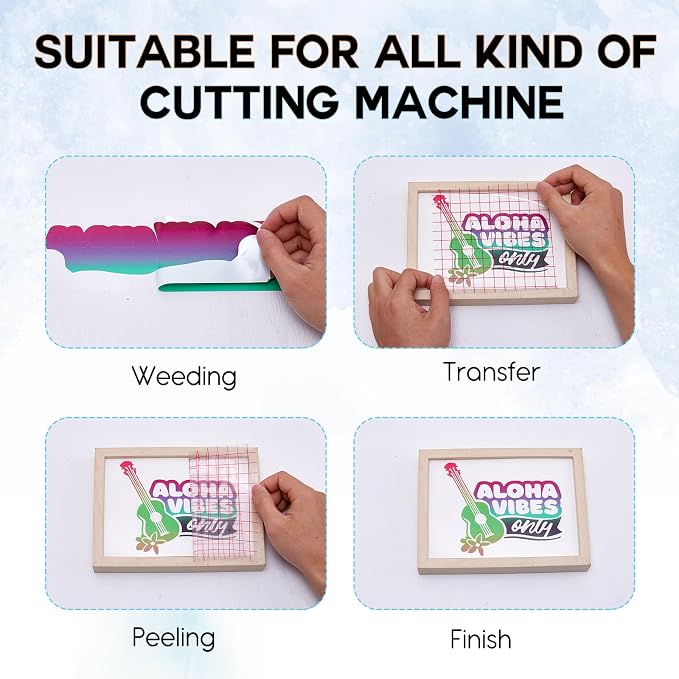 Tintnut Gradient Permanent Vinyl 8 Pcs12x10in Pink Blue Adhesive Vinyl | - Image 3
