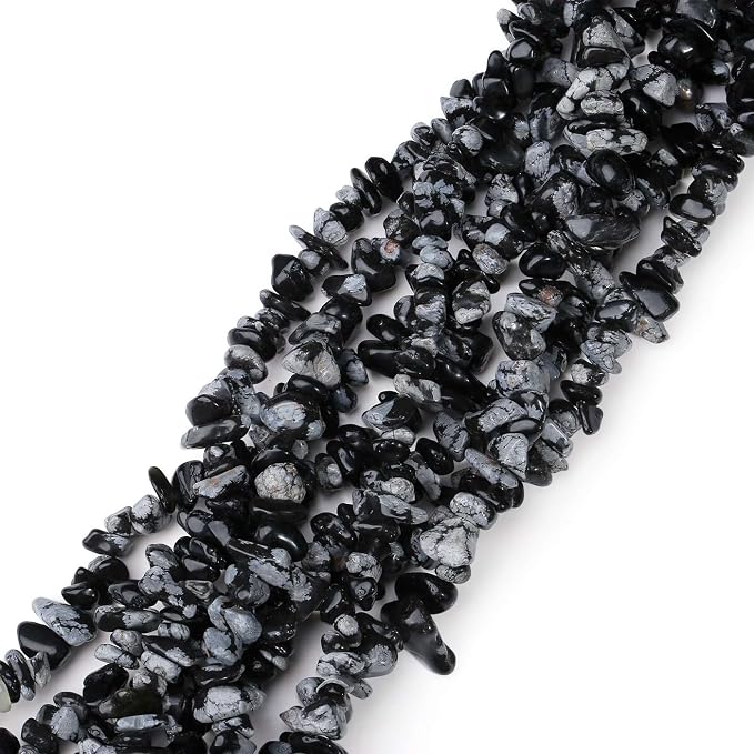 LAIDANLA Snowflake 400pcs Natural Chip Stone Beads 5-8mm Healing Crystal - Image 2