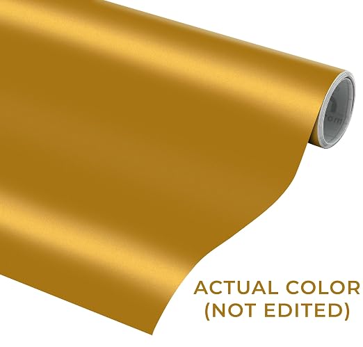 VViViD DECO65 Metallic Gold Matte Permanent Adhesive Craft Vinyl - Image 2
