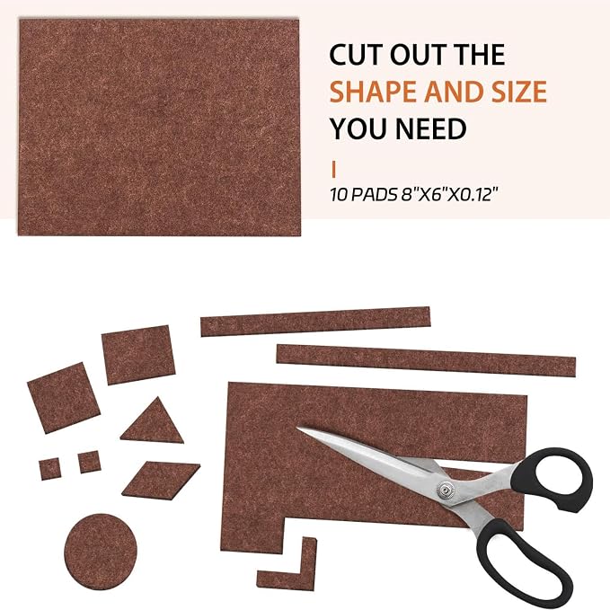 Furniture Pads 10 Pieces Self Adhesive Furniture Felt Pads, Anti Scratch - Image 4