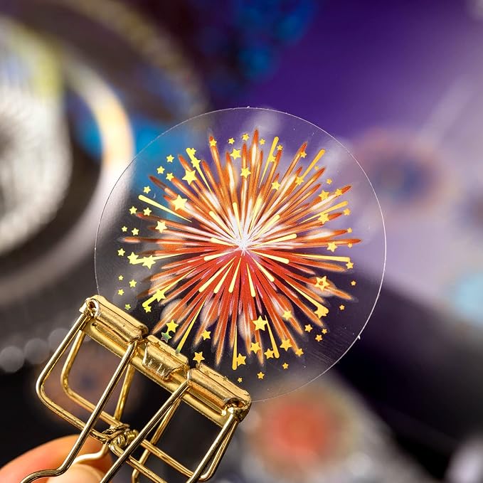 Yoksas 180Pcs Gold Foil Fantasy Fireworks Stickers Set - Image 6
