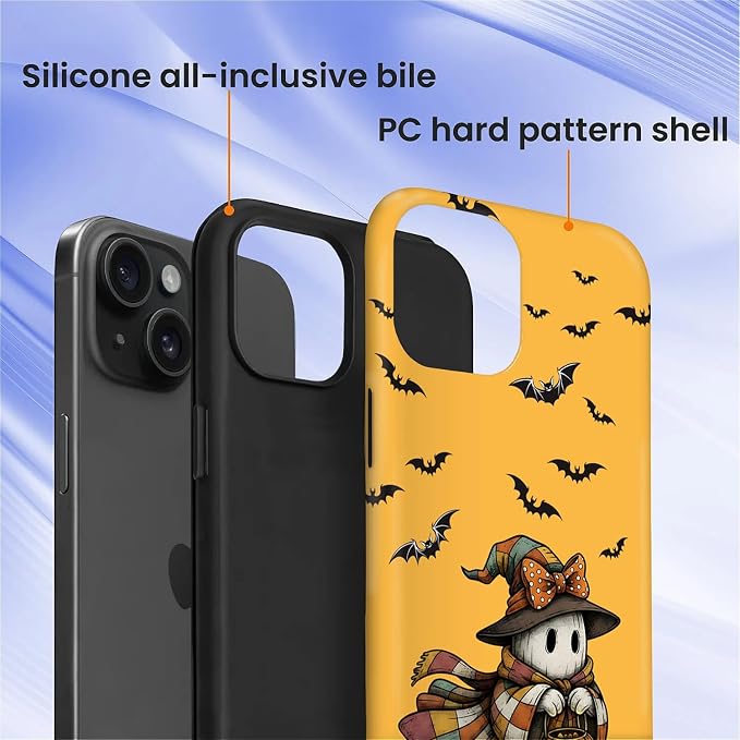 Case for iPhone 15, Scratch Resistant Hybrid Double Layer Hard Shell，Cute - Image 2