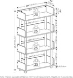 Furinno TURN-N-TUBE 4-Tier Display Shelf, Storage Shelves, Book Shelf, Open - Image 3