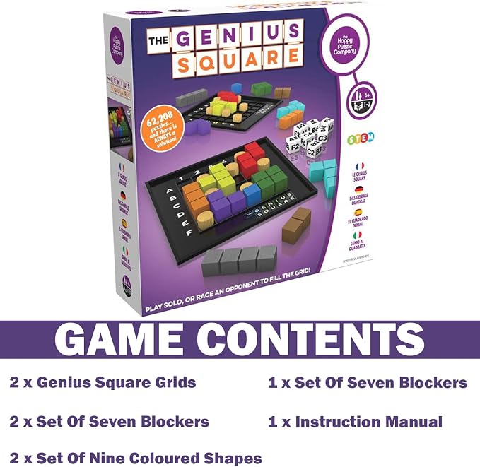 The Genius Square from The Happy Puzzle Company – Game of The Year Award Winner - Image 4