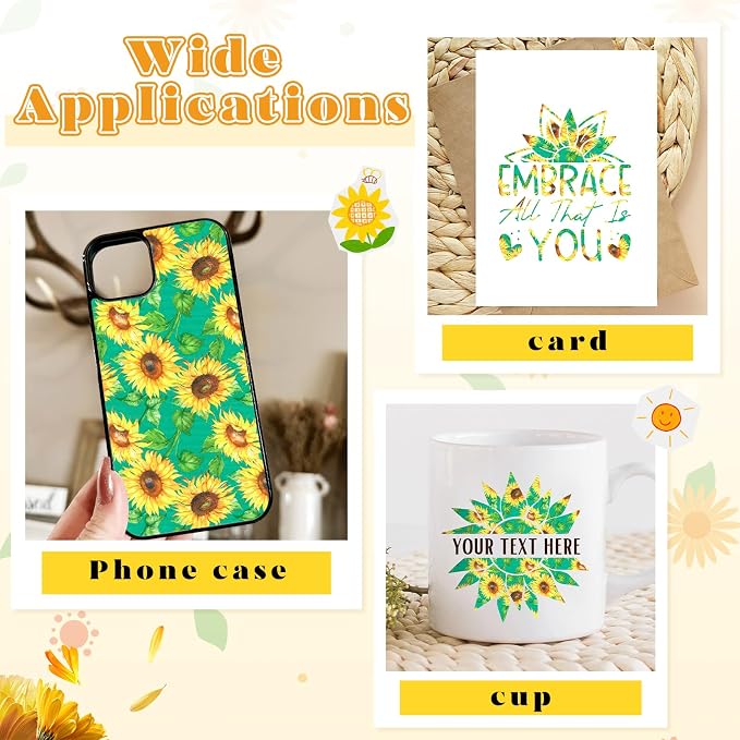 Tintnut Sunflower Permanent Vinyl 8 Sheets 12"x10" Yellow Adhesive Vinyl | - Image 6