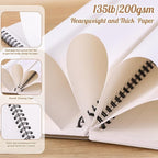 135lb/200gsm Marker Paper Pad, 5×7in Double Sided Bleedproof Marker Sketchbook - Image 4