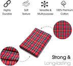 Pico Textiles 10 Yards Bolt Red and Black Tartan Plaid Flannel Fabric - Image 4