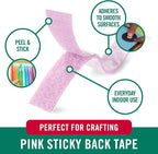 VELCRO Brand Colors | Pink Sticky Back Tape | 10ft Roll - Image 2