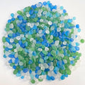 Glass Stones, 0.85LB/385g Mix Blue Green White Glass Rocks by RCFFDL