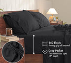 RUVANTI 100% Cotton Sheets – King Size Percale Bedding, Cooling & Breathable - Image 6