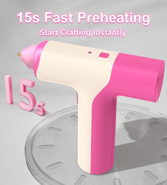 Cordless Hot Glue Gun, Auto Dispensing 15s Heating Fast Craft Glue Gun - Image 2