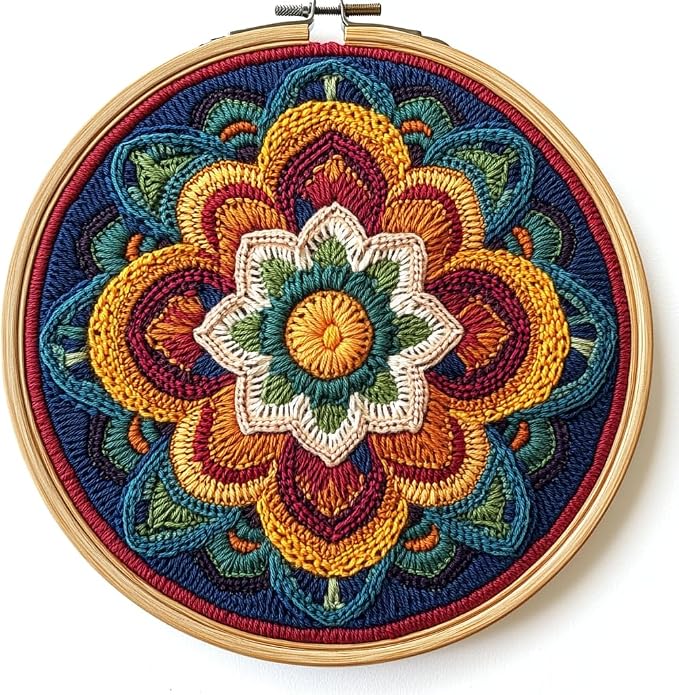 DIY Punch Needle Kits Mandala Flower Easy by Unknown